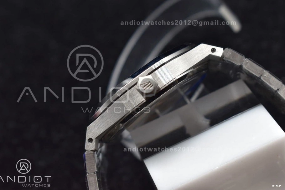 SS Textured 445 A4302 1:1 on 15500 Clone Royal Oak Blue Best Dial Edition Bracelet APSF 41mm Super SS Resilient 0719